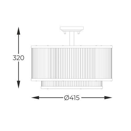Zuma Line - Hanglamp met vaste pendel 5xE14/60W/230V zwart