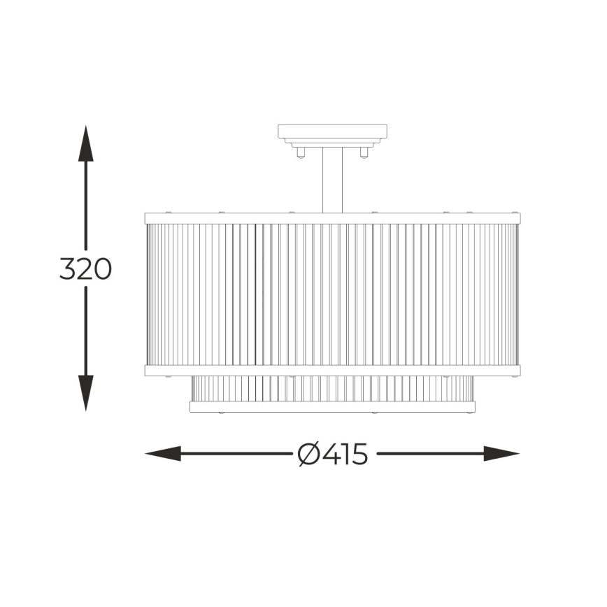 Zuma Line - Hanglamp met vaste pendel 5xE14/60W/230V zwart
