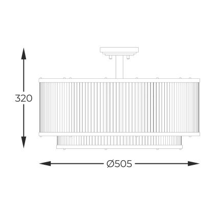 Zuma Line - Hanglamp met vaste pendel 6xE14/60W/230V zwart