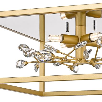 Zuma Line - Kristallen plafondlamp 4xG9/33W/230V goud