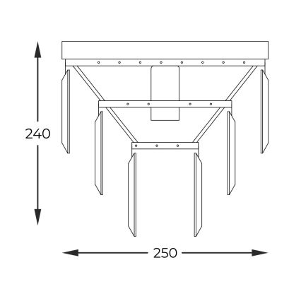 Zuma Line - Plafondlamp 1xE27/40W/230V goud