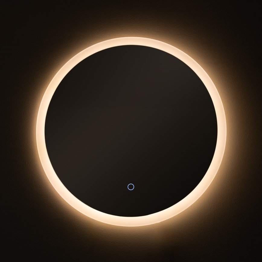 Zuma Line - LED badkamerspiegel voor wandmontage met geïntegreerde LED-achtergrondverlichting, 24W, 230V, 3000/4000/6000K, Ø 60 cm, IP44