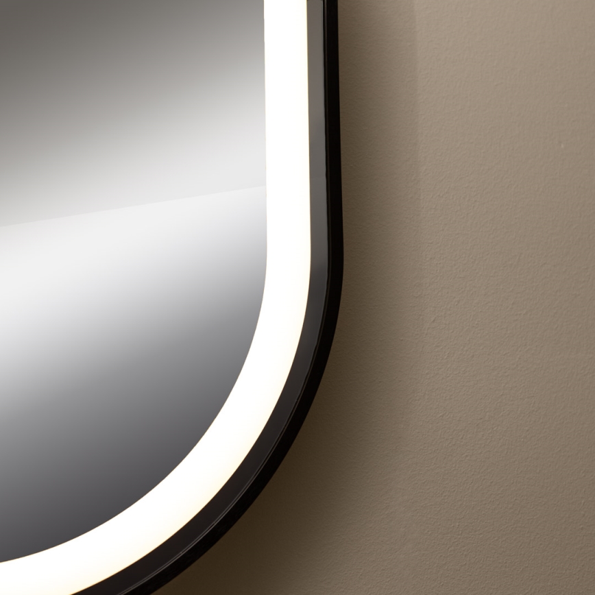 Zuma Line - LED Badkamer wand spiegel met een achtergrondverlichting LED/24W/230V 3000/4000/6000K 70x50 cm IP44 zwart
