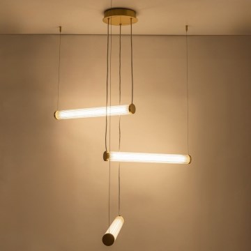 Zuma Line - dimbare LED-hanglamp aan kabel LED/64W/230V 2700-6500K goud + afstandsbediening