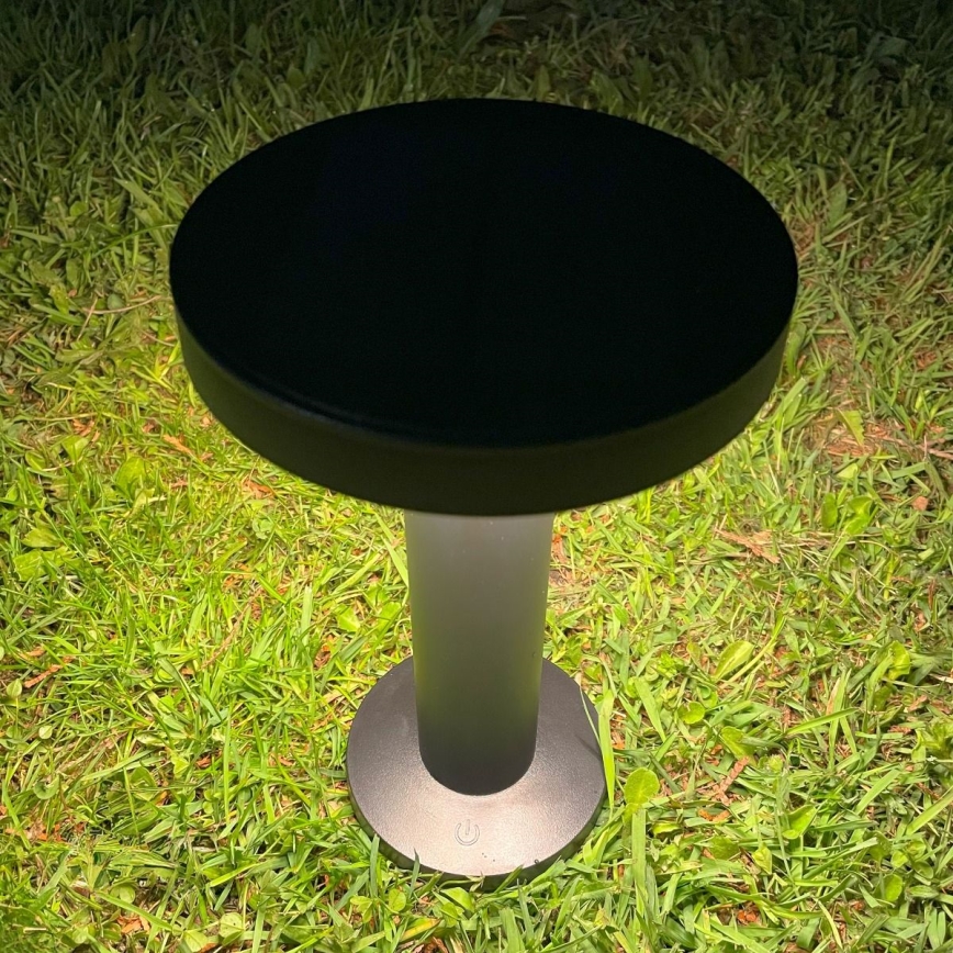 Zuma Line - LED Dimbaar zonne- oplaadbaar tafellamp LED/2W/2000 mAh IP44 zwart