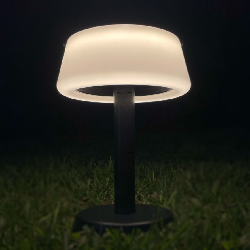 Zuma Line - LED Dimbaar zonne- oplaadbaar tafellamp LED/2,2W/2000 mAh IP44 zwart