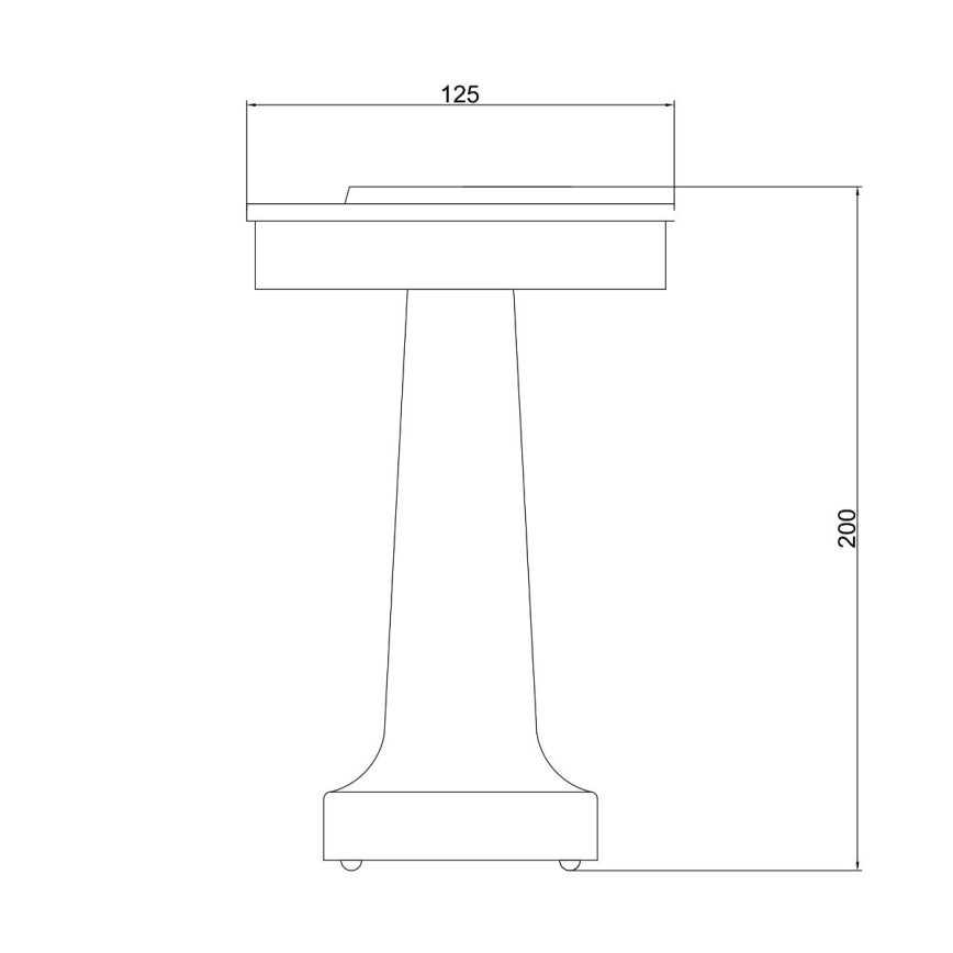 Zuma Line - LED Dimbare oplaadbare tafellamp LED/2,5W/1200 mAh 3000/4000/6000K goud
