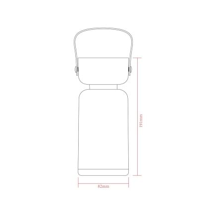 Zuma Line - LED Dimbare oplaadbare tafellamp LED/3W/1200 mAh 3000/4000/6500K IP44 bruin