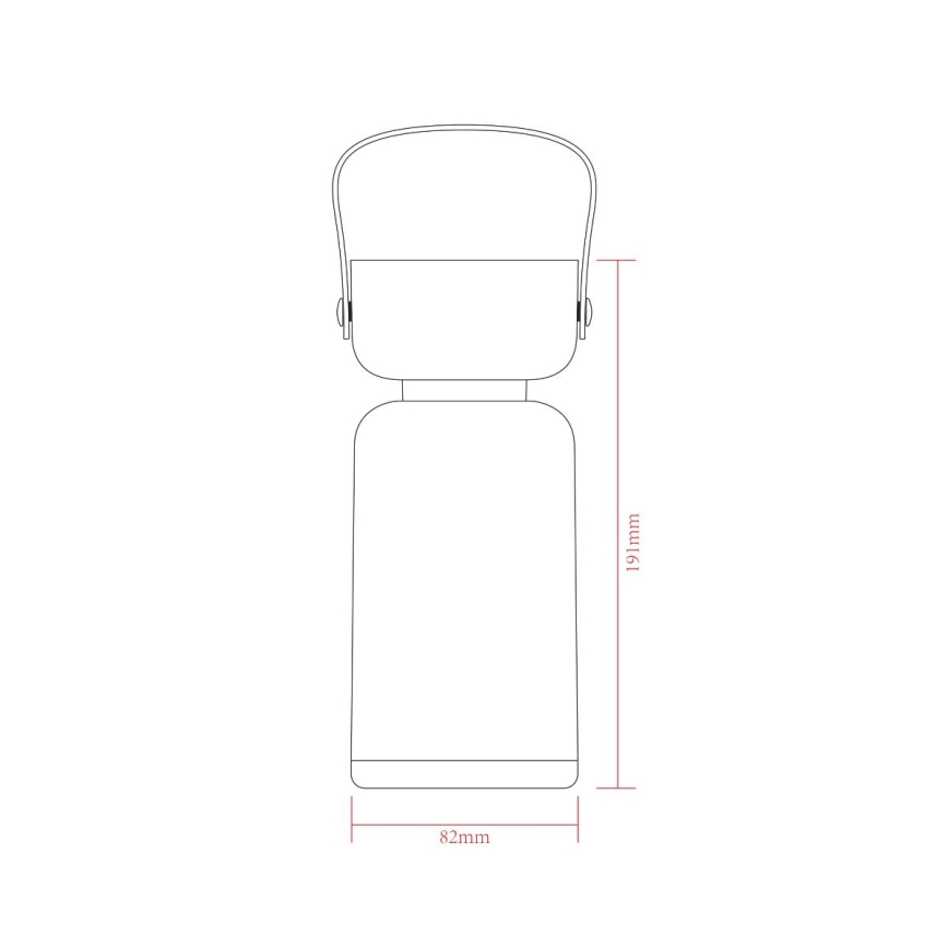 Zuma Line - LED Dimbare oplaadbare tafellamp LED/3W/1200 mAh 3000/4000/6500K IP44 bruin