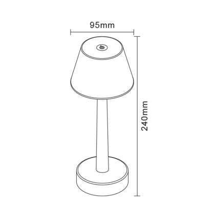 Zuma Line - LED RGBW Dimbare oplaadbare tafellamp LED/0,7W/1300 mAh IP44 zwart