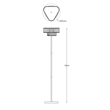 Zuma Line - Vloerlamp 3xG9/33W/230V goudkleurig
