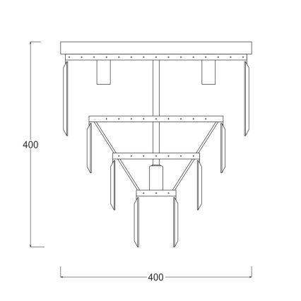 Zuma Line - Kristallen Plafond Lamp 5xE14/40W/230V