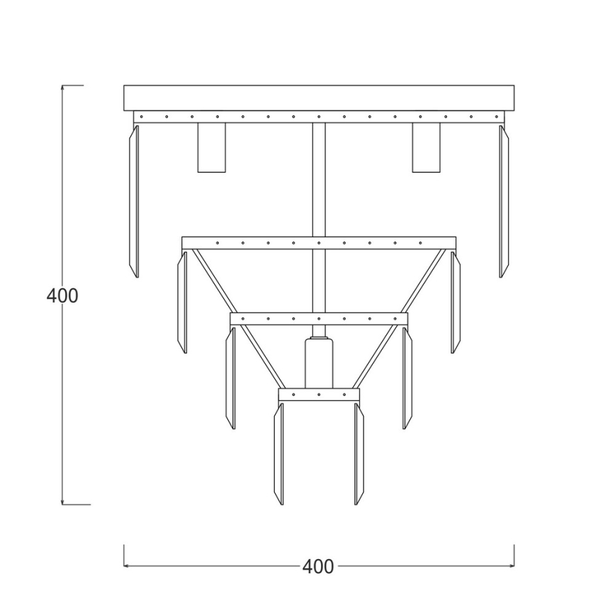Zuma Line - Kristallen Plafond Lamp 5xE14/40W/230V