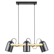 Zuma Line - Hanglamp aan een koord 3xE27/40W/230V zwart/beige