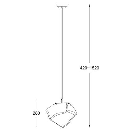 Zuma Line - Hanglamp aan een koord ROCK 1x E27 / 40W / 230V