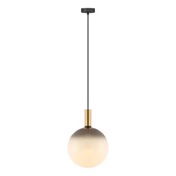 Zuma Line - Hanglamp met kabel 1xE27/25W/230V Ø 30 cm goud/zwart
