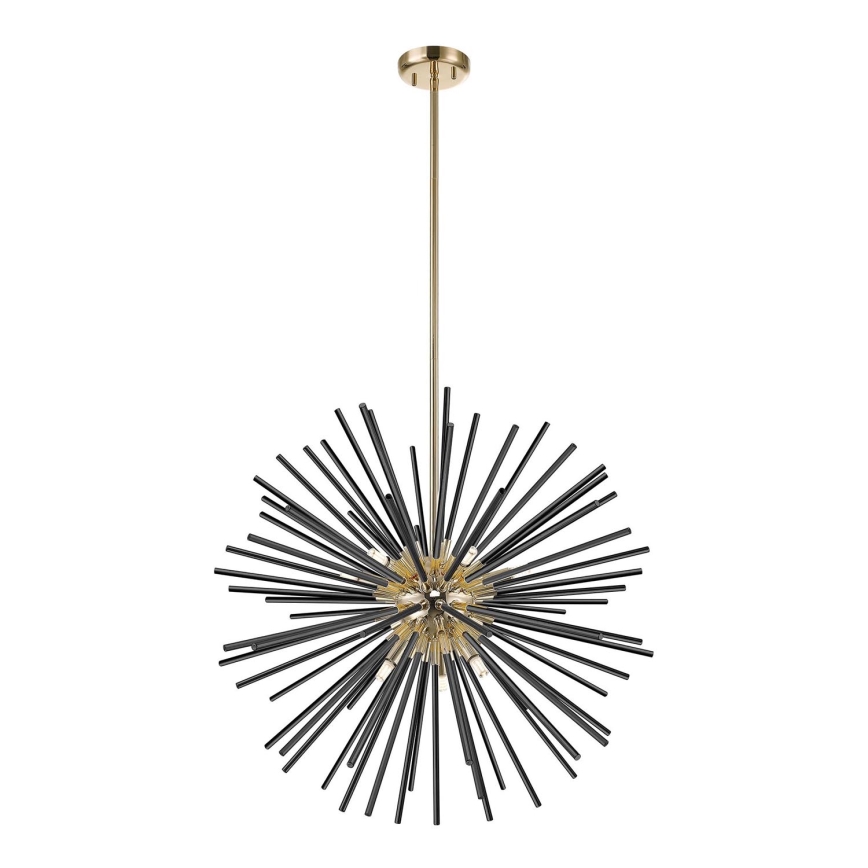 Zuma Line - Hanglamp met vaste pendel 9xG9/42W/230V goud/zwart