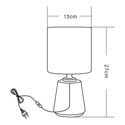 Zuma Line - Tafellamp 1xE14/40W/230V zwart/goud/marmeren decor