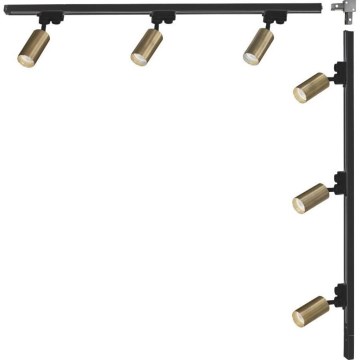 Zuma Line - Inbouwspot in het railsysteem 6xGU10/35W/230V zwart/goud