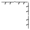 Zuma Line - Inbouwspot in het systeem 8xGU10/35W/230V zwart