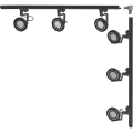 Zuma Line - Inbouwspot in railsysteem 6xGU10/15W/230V zwart