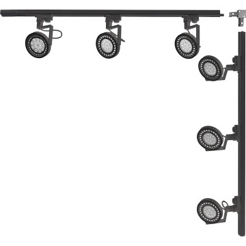 Zuma Line - Inbouwspot in railsysteem 6xGU10/15W/230V zwart