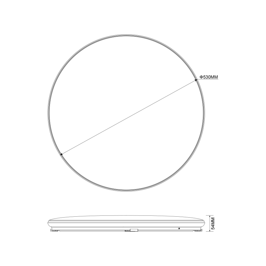 Zuma Line - Dimbare LED plafondlamp LED/48W/230V diameter 53 cm glanzend chroom