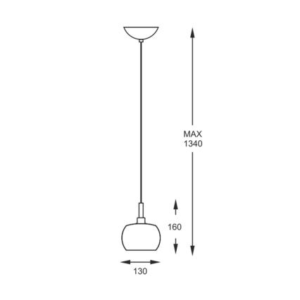 Zuma Line - Kristallen hanglamp aan een koord CRYSTAL 1x G9 / 42W / 230V