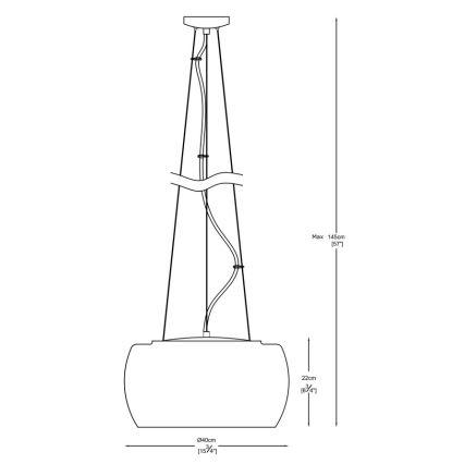 Zuma Line - Kristallen hanglamp aan een koord RAIN 5x G9 / 42W / 230V