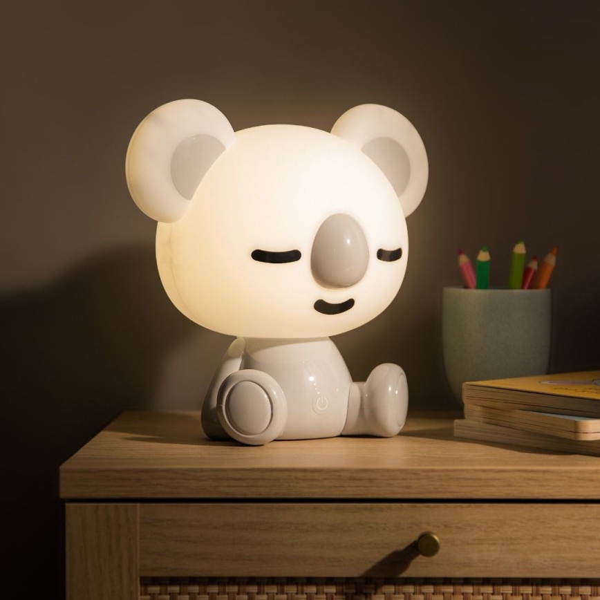 Zuma Line - LED Dimbaar children's aanraken tafellamp LED/3W/230V koala grijs