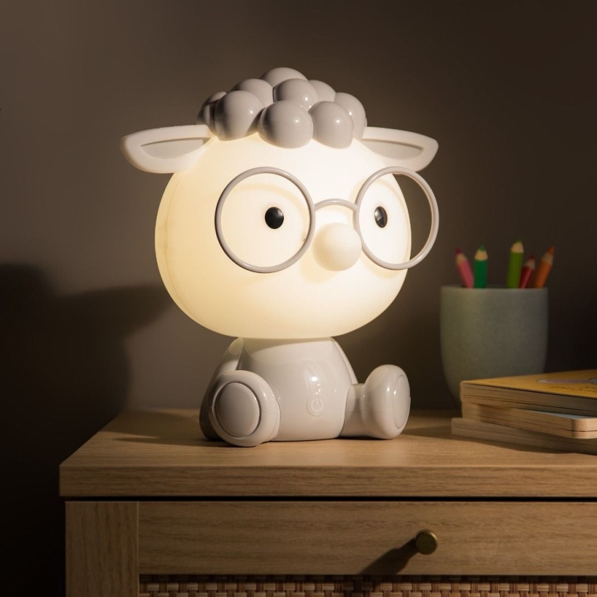 Zuma Line - LED Dimbaar children's aanraken tafellamp LED/3W/230V Schaap grijs