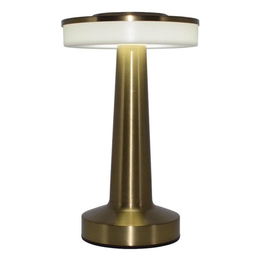 Zuma Line - LED Dimbare oplaadbare tafellamp LED/2,5W/1200 mAh 3000/4000/6000K goud