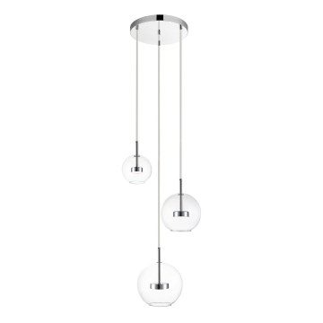 Zuma Line - LED Hanglamp aan een koord 3xLED/5W/230V glanzend chroom