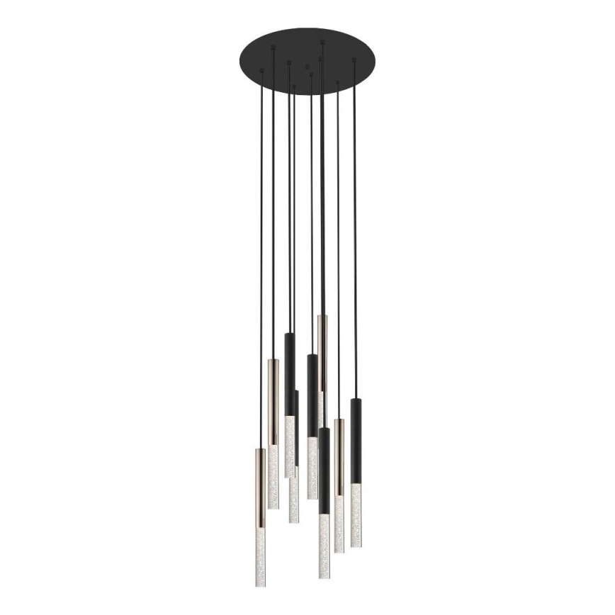 Zuma Line - LED Hanglamp aan een koord 9xLED/5W/230V zwart/messing