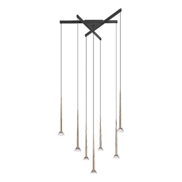 Zuma Line - LED-kroonluchter aan kabel 7xLED/6W/230V zwart/goud