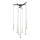 Zuma Line - LED-kroonluchter aan kabel 7xLED/6W/230V zwart/goud