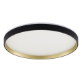 Zuma Line - LED RGBW Dimbare plafondlamp LED/32W/230V + LED/8W 3000-6000K zwart/goud + afstandsbediening