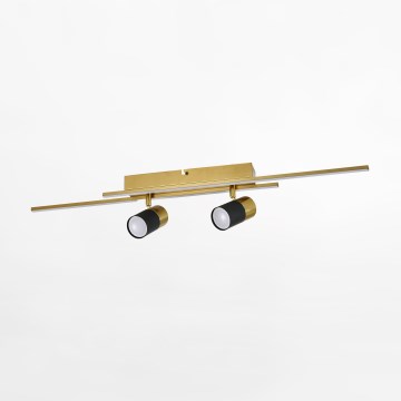 Zuma Line - LED spot 2xGU10/40W/230V + 2xLED/6W goud/zwart