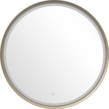 Zuma Line - LED-wandspiegel voor de badkamer met LED-achterverlichting/36W/230V 3000/4000/6000K Ø 80 cm IP44 messing