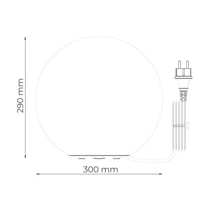 Zuma Line - Buitenlamp 1xE27/15W/230V Ø 30 cm IP44