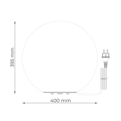 Zuma Line - Buitenlamp 1xE27/15W/230V Ø 40 cm IP44