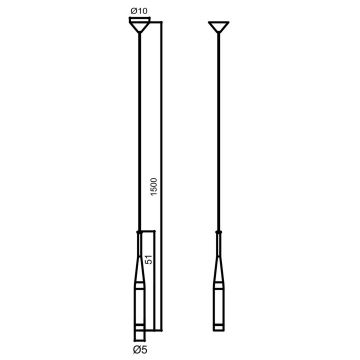 Zuma Line - Hanglamp aan een koord 1xG9/40W/230V