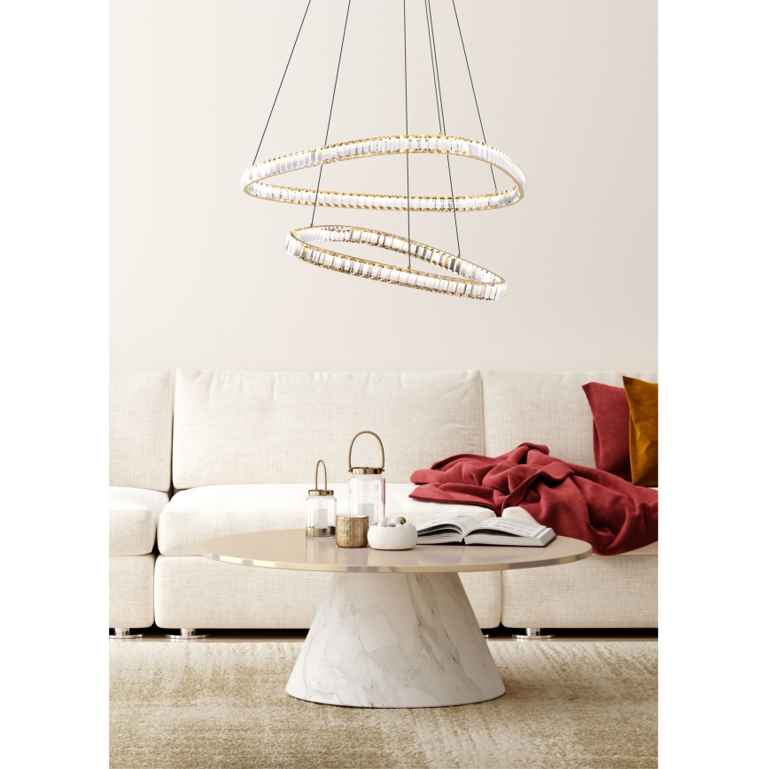 Zuma Line - LED dimbare kristallen hanglamp aan kabel LED/36W/230V 2700-6000K + afstandsbediening