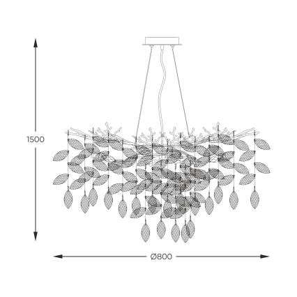 Zuma Line - Hanglamp aan een koord 10xG9/3,5W/230V glanzend chroom