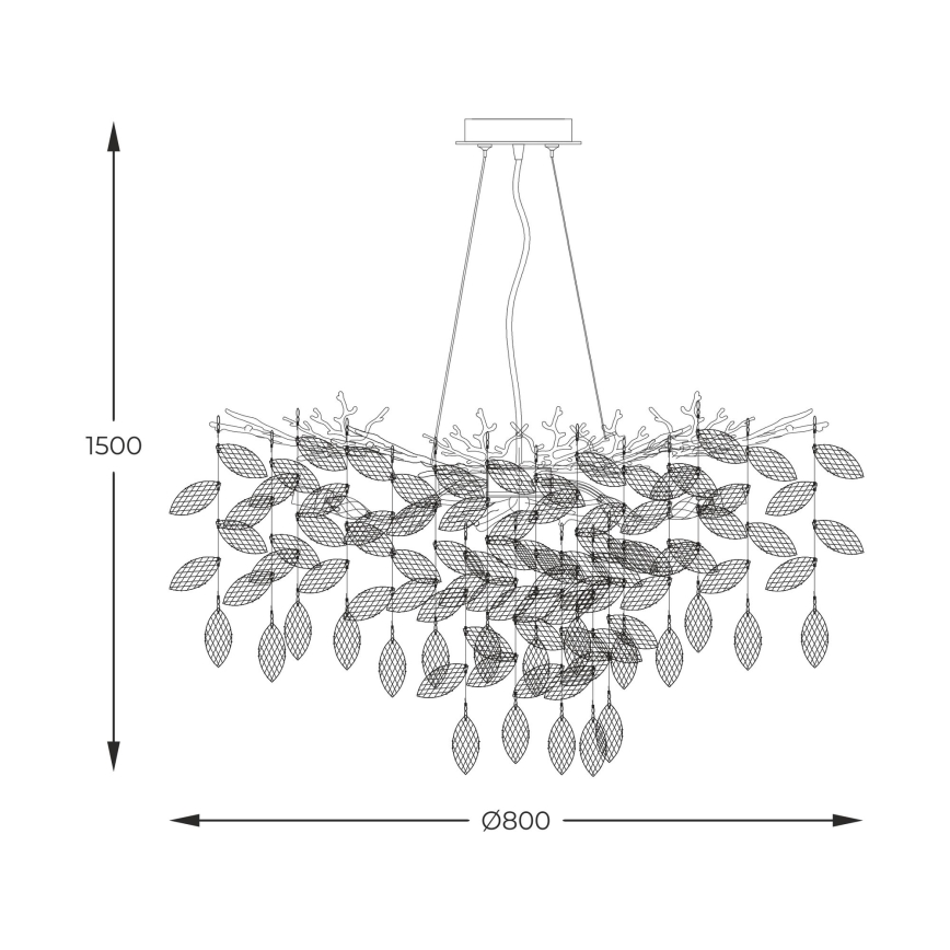 Zuma Line - Hanglamp aan een koord 10xG9/3,5W/230V glanzend chroom