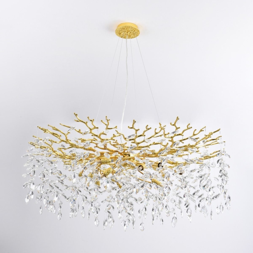 Zuma Line - Kroonluchter aan kabel 14xG9/3,5W/230V pr. 100 cm goud
