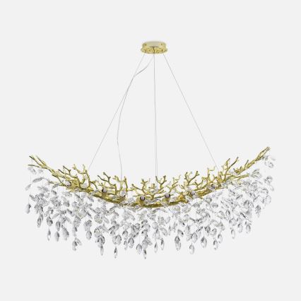 Zuma Line - Hanglamp aan kabel 14xG9/3,5W/230V 115x40 cm goud