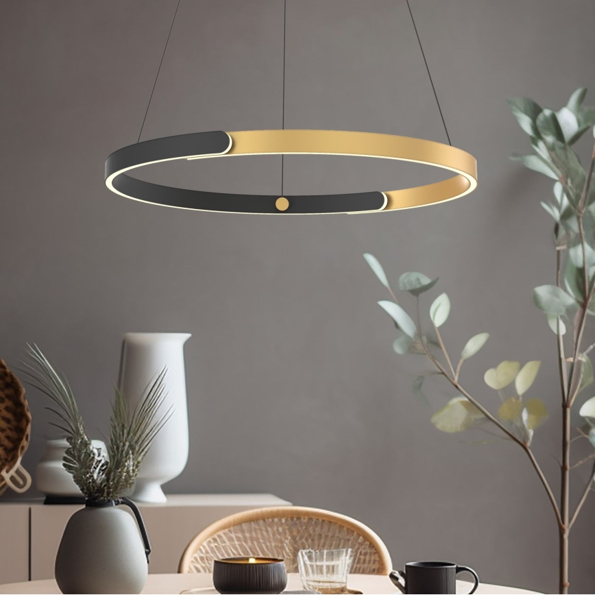 Zuma Line - Dimbare LED hanglamp aan een koord LED/30W/230V zwart/goud