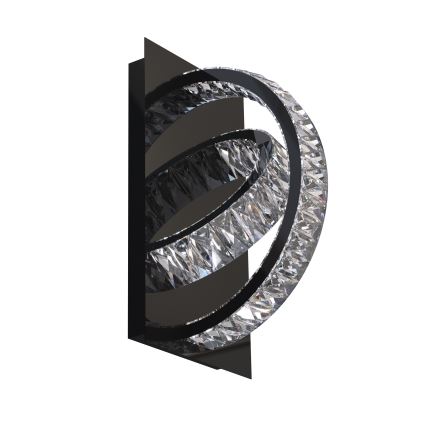 Zuma Line - LED Dimbaar kristal wandlamp LED/18W/230V 2700-6000K zwart + afstandsbediening
