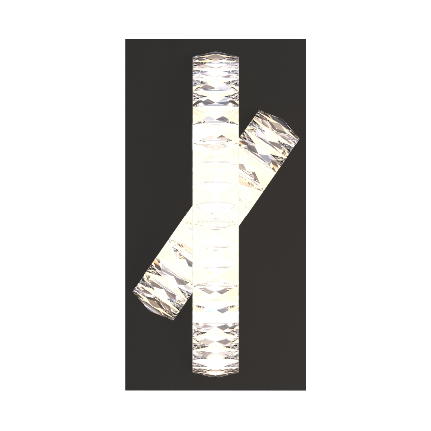 Zuma Line - LED Dimbaar kristal wandlamp LED/18W/230V 2700-6000K zwart + afstandsbediening